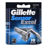 Lâminas Para Barbear Gillette Sensor Excel Pacote De 10