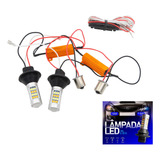 Lâmpada 2 Em 1 Pisca Com Drl Seta Led Laranja Carro Moto 2un