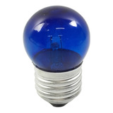 Lâmpada Bolinha Miniatura 7w E27 127v Azul Kit Com 10 Peças