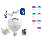 Lâmpada C Led Musica Rgb Colorido Bluetooth Caixa De Som Com Controle Soquete Tomada