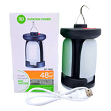 Lâmpada Camping Lampião Led Recarregável Barraca Pesca Usb