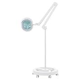 Lâmpada De Aumento De LED Elemento Da Série Pro Dioptria 5x Com Vidro Grande De 14 Cm De Diâmetro E Sistema De Ajuste De Brilho Por Controle De Toque