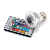 Lampada De Led 3w Com16 Cores +contole Remoto Cromoterapia/