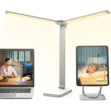 Lâmpada De Mesa Led Lâmpada De Estudo Dobrável Lâmpada De Leitura Lâmpada Com Duas Cabeças Ideal Para Escritórios E Casa 5 Modos De Luz tecnologia De Proteção Para Os Olhos branco