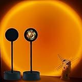 Lâmpada De Projeção Do Pôr Do Sol Luz Noturna De LED Rotação De 360 Graus Arco íris Pôr Do Sol Projetor Luminária De Piso USB Visual Romântico Moderno Suporte Para Quarto