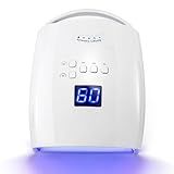 Lâmpada De Unha LED UV 48w Secador De Unhas Lâmpada De Unha Recarregável De Gel Com Configuração De Temporizador Lâmpada De Unha De Gel UV Para Unhas De Gel Com Sensor Automático E Lâmpada De Cura De Unhas Portátil Profissional