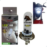 Lampada Farol Led H4 Modelo Strobo Moto 6500k Super Branca