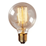 Lâmpada Filamento De Carbono G80 40w Vintage Retro 110v E27
