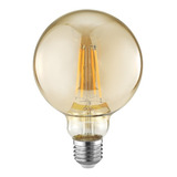 Lâmpada Filamento Led Vintage G95 E27 4w Bivolt 2200k Elgin Cor Da Luz Âmbar Branco Quente Amarelo 110v 220v