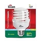 Lâmpada Fluorescente Espiral 32W 220V T3 864 E27 Kian