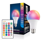 Lâmpada Led 3w 16 Cores Rgb Controle 24 Funções E27 Nf e Cor Da Luz Colorido 110v 220v bivolt 