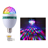 Lâmpada Led Colorida Giratória Bola Maluca Dj Diver
