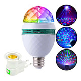 Lampada Led Colorido Rotativa Giratoria Bola Maluca Festa
