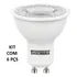 Lâmpada Led Dicróica Mr16 Tdl 35 4,9w Taschibra Kit C/ 6 Pçs