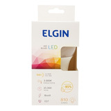 Lâmpada Led Elgin Bulbo 9 W Bulbo Cor Branco quente 9w 127 220v 3000k 810lm Com 10 Unidades