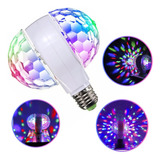 Lâmpada Led Giratória Dupla Colorida Globo Luz Rgb Balada Dj