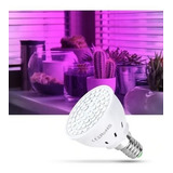 Lampada Led Grow 5w E27 Cultivo Hidroponia Estufa 80 Leds