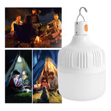Lâmpada Led Lampião Camping Acampamento Recarregável S fio Cor Branco