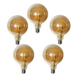 Lampada Led Multi Filamento 30w Kit 5 Uni Ballon Retro 380lm