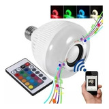 Lâmpada Led Musical Bluetooth Caixa Som Controle Colorido Luz Rgb 110v/220v