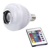 Lâmpada Luz Led Bluetooth Música Caixa Som Controle