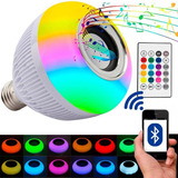 Lampada Luz Led Rgb Bluetooth Música Caixa Som Festa Luz Branco frio 110v