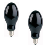 Lâmpada Luz Negra Vapor Mercúrio 125w E27 Kit Com 2 Peças
