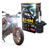 Lâmpada Moto H4 Super Led Efeito Xenon 6000k Nano S14 3600lm