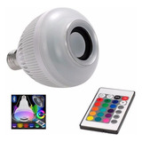 Lampada Musical Caixa De Som Bluetooth Led Rgb Com Controle