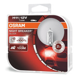 Lâmpada Par H11 Osram Night Breaker Silver Original 100 luz