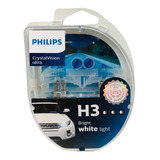 Lâmpada Philips H3 Crystal Vision Ultra Efeito Xenon Pingo
