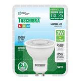 Lâmpada Prime Led Dicróica Mr16 Tdl 25 3w Gu10 Taschibra