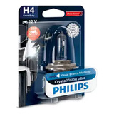Lâmpada Super Branca Moto Crystal Vision H4 60w Philips unit