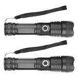Lâmpada Tática Led Super Poderosa Xhp50 2 Peças De Zoom