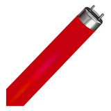 Lâmpada Tubular Fluorescente T8 15w Vermelha 45cm 10 Peças