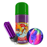 Lâmpada Uv Luz Negra Com Tinta Spray Cabelo Verde Neon