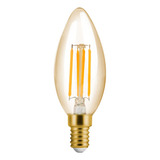 Lâmpada Vela Filamento Vintage Led 4w 2200k 127v E14 Save