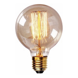 Lâmpada Vintage Filamento De Carbono G80 60w 127v E27
