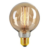 Lampada Vintage Retro G80 Filamento De Carbono 40w E27 Luz Branco quente 220v