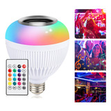 Lampadas Bluethooth Led Musical Caixa Som Controle Luz Rgb