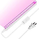 Lâmpadas Para Cultivo De Plantas Internas Dual Head Timing LED Plant Grow Lights Para Plantas Internas Com Espectro Vermelho Azul Pescoço De Ganso Ajustável Temporizador 3 9 12H