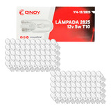 Lampadas Pingão T10 Esmagada 12v 5w Meia Luz Lanterna 100 Un