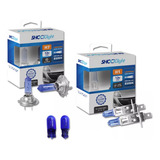Lâmpadas Super Brancas H7 H1 8500k Farol Baixo Alto T10
