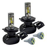 Lâmpadas Super Led H4 Farol Baixo Alto Caminhão Ônibus 24v