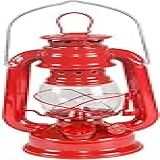 Lampião Lanterna Lâmpada Luminária A Querosene Óleo Rústico Vintage Retrô Para Sítio Decoração Pesca Vermelho 