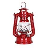 Lampião Lanterna Lâmpada Luminária A Querosene Óleo Rústico Vintage Retrô Para Sítio Decoração Pesca Vermelho