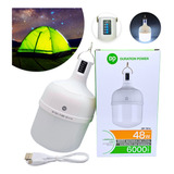 Lampião Led Usb Lamparina Lâmpada Acampamento Barraca Pesca