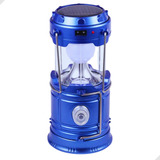 Lampião Solar Lanterna Led Recarregável Lamparina Saída Usb Cor Azul 110v 220v
