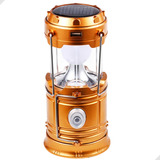 Lampião Solar Lanterna Led Recarregável Lamparina Saída Usb Cor Dourado 110v 220v