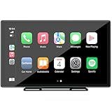 LAMTTO Estéreo Automotivo Sem Fio De 23 Cm Com Apple Carplay E Android Auto Tela Sensível Ao Toque Portátil Navegação GPS Para Carro Receptores De áudio De Carro Com Bluetooth Airplay AUX Tela